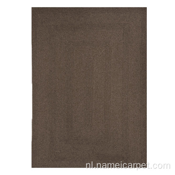 Bruine kleur wol gevlochten woonkamer vloerkleden